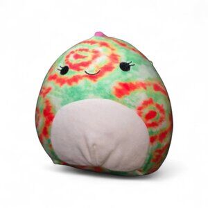Squishmallow Winifred Chameleon Plush Red/Green Tie Dye Kellytoy Stuffed 8 in